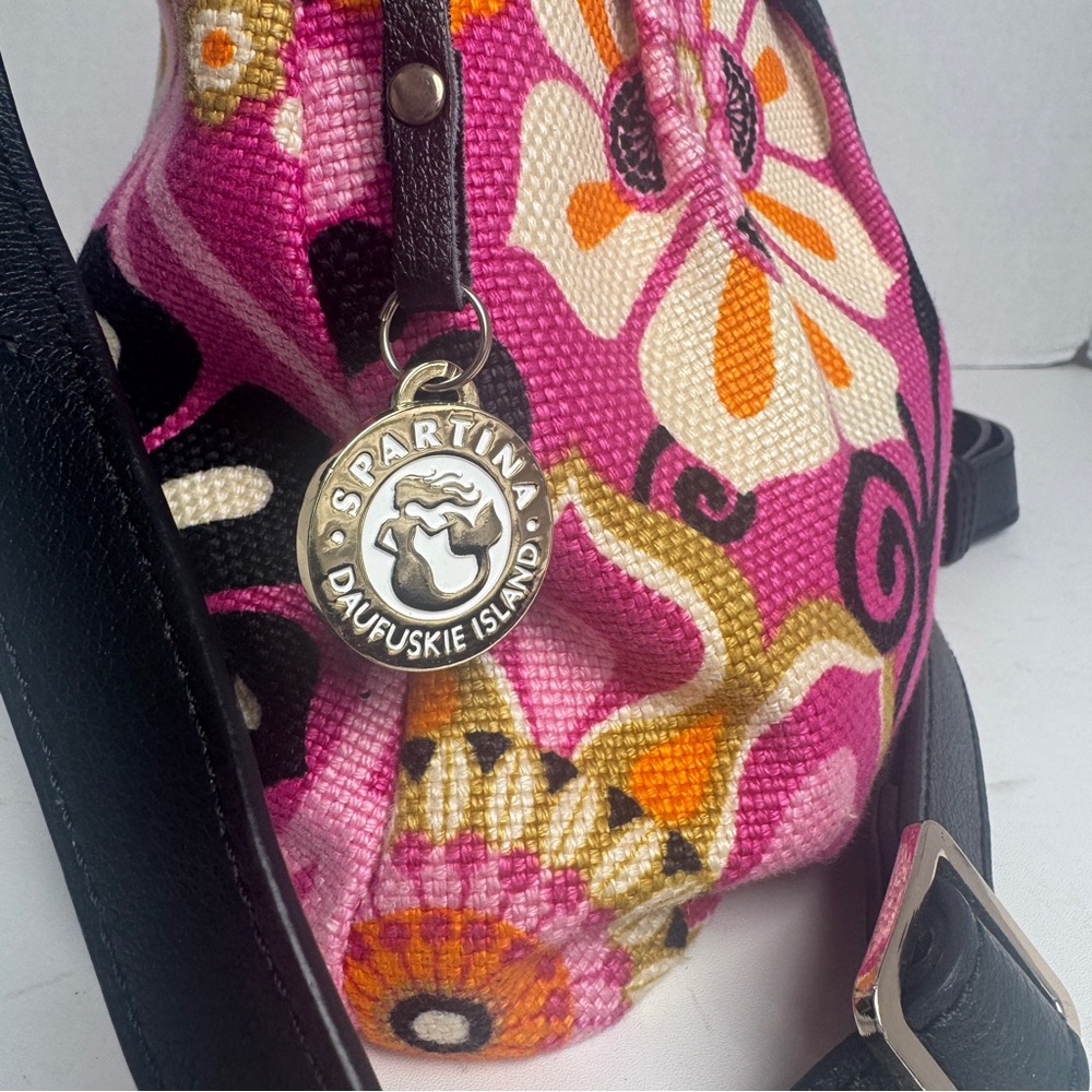 Spartina 449 Handbag Purse pleated Floral Hipster - Picture 11 of 16